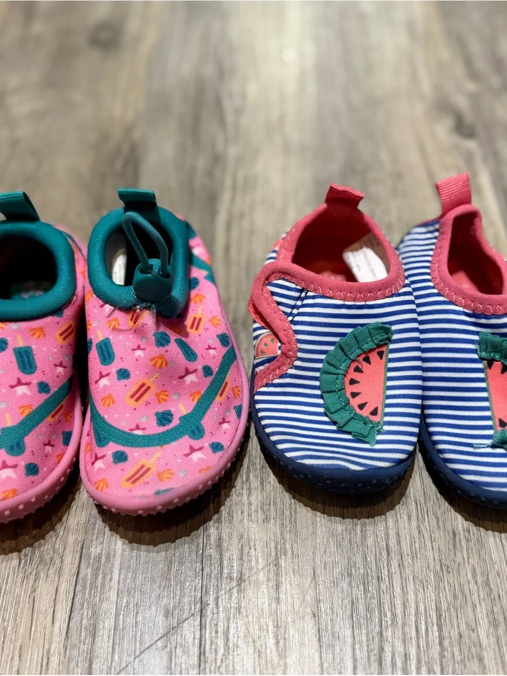 Kids Water Shoes - Pink & Blue Watermelon Slip-Ons